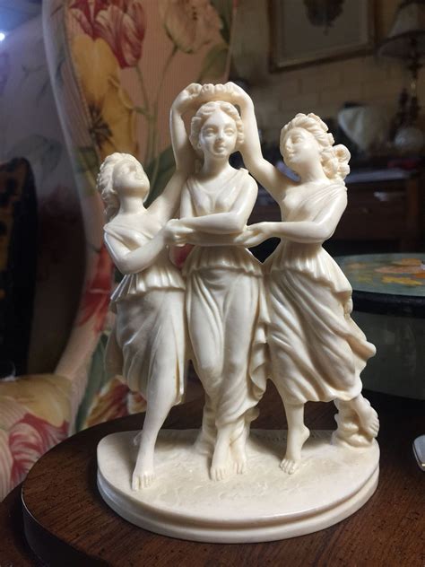 greek goddess sculpture  graces statue santini   ruggeri etsy
