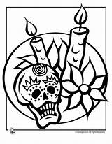 Dead Coloring Halloween Skull Muertos Los Dia Pages Drawing Printables Party Activities Printer Send Button Special Print Only Use Click sketch template