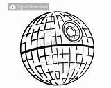 Death Star Wars Vector Drawing Svg Coloring Pages Space Station Etsy Drawings Illustration Getcolorings Printable Paintingvalley Color Vectors sketch template
