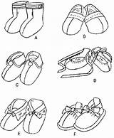 Vogue Baby Patterns Sewing Booties Package sketch template
