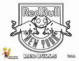 Coloring Bull Red Pages Soccer Logo Team Bulls Cool York Color City Sheets Kids Mls Arsenal Futbol Fifa Logos Library sketch template