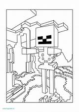 Minecraft Coloring Pages Wither Printable Print Color Skeleton Getcolorings Colorings sketch template