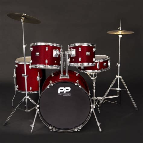 performance percussion ppwr  piece drum kit red