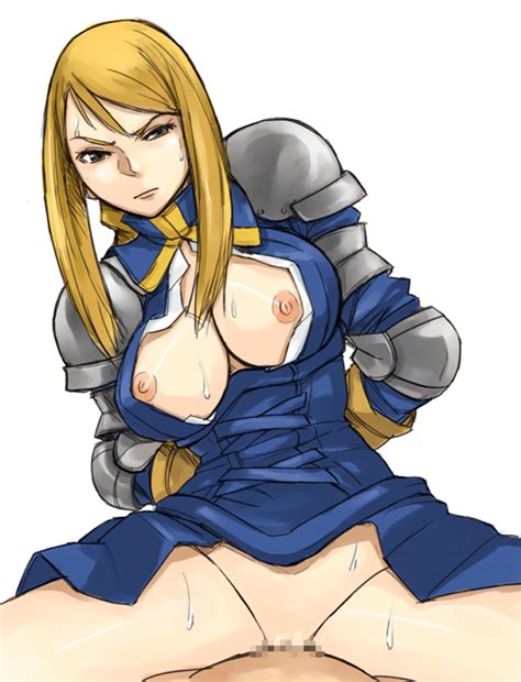rule 34 agrias oaks angry armor blonde hair bondage bottomless bound wrists breasts censored