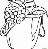Jug Milk Coloring Grapes Pages Drawing Getdrawings Clipart Clipartmag sketch template