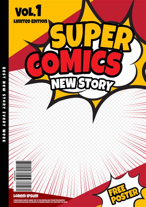 comic book page template design magazine cover  vector art