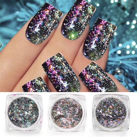 buy 1 box mirror effect nail art glitter powder