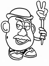 Coloring Pages Potato Mr Head Printable Clipart Color Vector Cartoon Cartoons Kids Getcolorings Library Popular sketch template