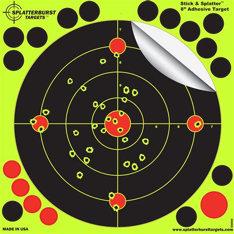 pack  stick splatter shoot range paper target gun rifle pistol bb