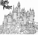 Hogwarts Harry Sheet Colouring Castelo Coloringpagesfortoddlers Kunjungi sketch template