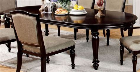 harrington dark walnut oval extendable leg dining table  furniture