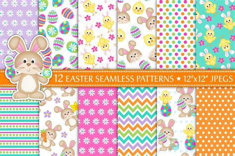 easter digital papereaster patterns graphic patterns creative market