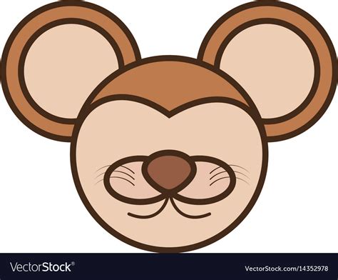 face mouse cartoon animal royalty  vector image