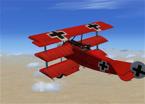 Fokker Dr1 Triplane The Red Baron For Fsx