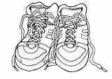 Shoes Coloring Shoe Pages Tennis Clipart Nike Outline Old Running Pair Printable Kids Gym Class Clip Dance Drawing Print Jordan sketch template