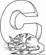 Coloring Letter Pages Cat Alphabet Printable Preschool Letters Kids Print Sheet Colouring Tracing Color Clipart Preschoolers Sleep Gif Printables Lazy sketch template