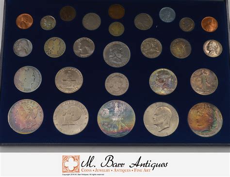 silver coin set coins   twentieth century historic