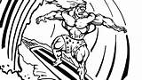 Coloring Pages Surfer Getdrawings Silver sketch template