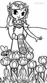 Zelda Colorear Waker Cool2bkids Prinzessin Colorings Getdrawings Imprimé sketch template