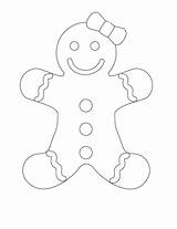 Gingerbread Coloring Girl Printable Pages Man Christmas Template Family Print Sheets sketch template