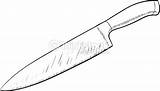 Knife Drawing Butcher Kitchen Getdrawings Knives sketch template