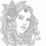 Colouring Femmes sketch template
