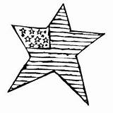 4th July Flag Star Surfnetkids Coloring sketch template