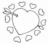 Coloring Heart Pages Printable Clipart Hearts Library sketch template