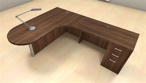 3pc L Shape Modern Executive Office Desk Set Ch Amb L11 H2o Furniture