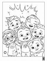 Cocomelon Coloring Pages Characters Color Birthday Kids Colouring Sheets Family Board Cartoon Baby Choose Party Drawings sketch template