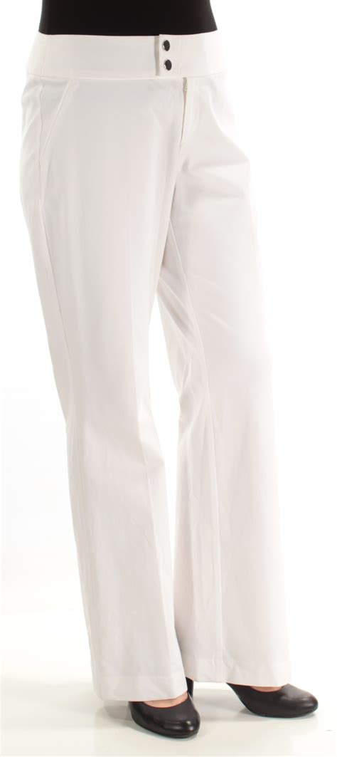 womens white casual pants  ebay