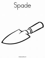 Spade Coloring Pages Bucket Outline Trowel Cliparts Clip Template Clipart Print Templates Favorites Add Twistynoodle Login Pix sketch template