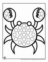 Coloring Crab Marker sketch template