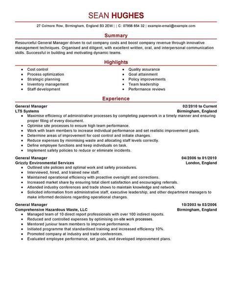 Best General Manager Resume Example From Professional Resume Writing