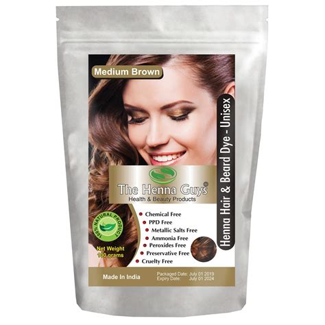 Medium Brown Henna Hair And Beard Color Dye 1 Pack The Henna Guys