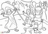 Moses Parting Colouring Fink Divyajanani sketch template