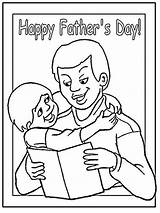 Coloring Pages Fathers Happy Father Holiday Card Printable Greeting Gift Holidays sketch template