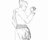 Tekken Kazuya Coloring Pages Mishima Character Template Printable Sketch sketch template