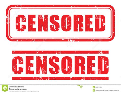 Censored Stamp Isolated On White Stock Images Image