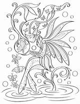 Fairies Butterflies sketch template