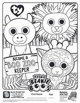 Coloring Beanie Pages Boo Boos Mcdonalds Meal Happy Teenie Sheet Colorear Colouring Printable Para Mcdonald Rocks Activities Zoo Ty Kids sketch template