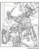 Avengers Vingadores Coloring Batalha sketch template