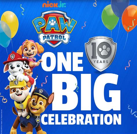 paramount uk fetes paw patrols  anniversary  mighty