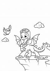 Volare Vliegen Gaat Draak Kleurplaat Drago Dragon Volar sketch template