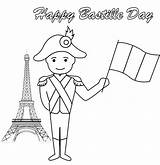 Bastille Coloring Happy France Pages Kids Top sketch template