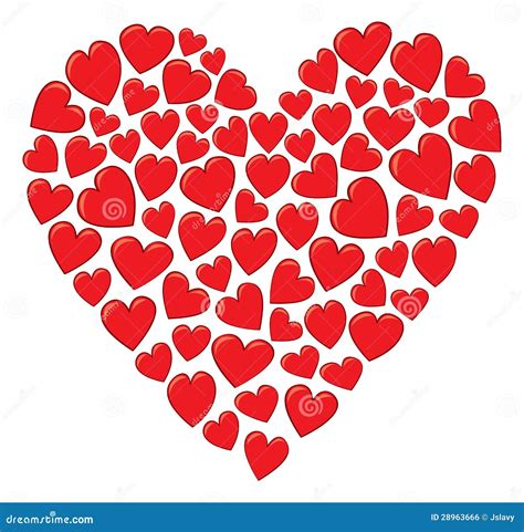 een hart van harten wordt gemaakt dat vector illustratie illustration
