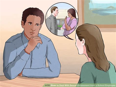 how to deal with sexual harassment from a school employee