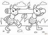 Coloring Ants Pages Ant Printable Drawing sketch template