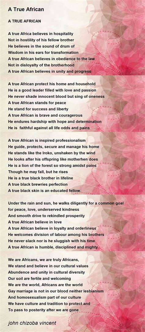 true african  true african poem  john chizoba vincent