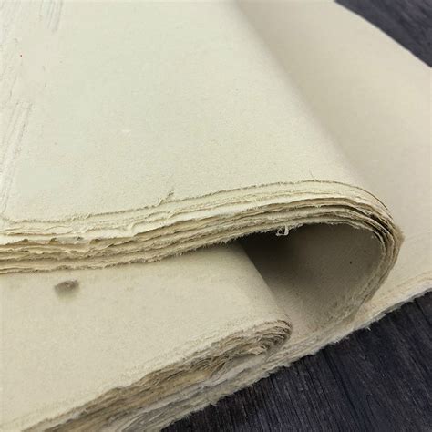 chinese xuan paper blank unedged paper antique handmade bamboo pulp